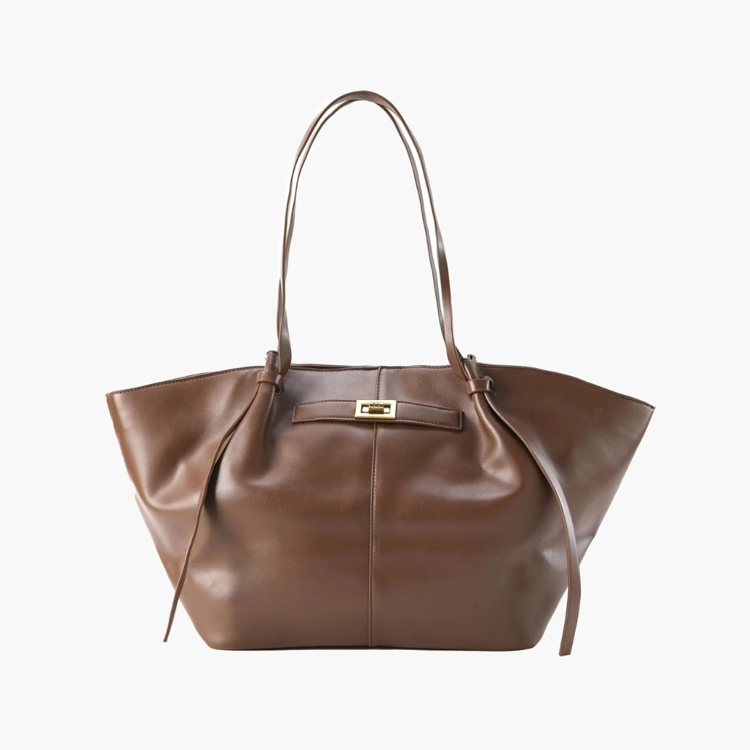 Damen Umhängetasche mit Drehverschluss – Geräumige Handtasche für Alltag, Arbeit und Stadt
