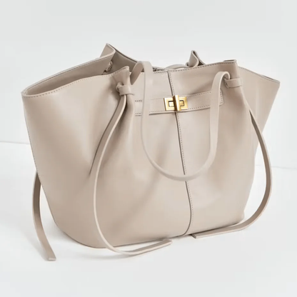 Damen Umhängetasche mit Drehverschluss – Geräumige Handtasche für Alltag, Arbeit und Stadt