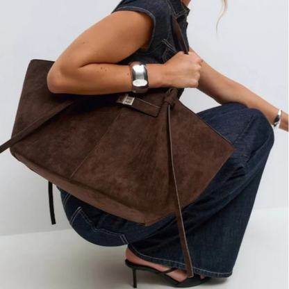 Damen Umhängetasche mit Drehverschluss – Geräumige Handtasche für Alltag, Arbeit und Stadt