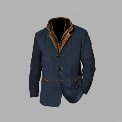 Nate | Herren Lederjacke im Vintage-Look mit Knöpfen – Hochwertige Verarbeitung & Alltagstauglicher Stil