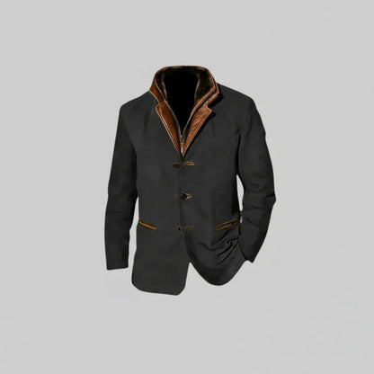 Nate | Herren Lederjacke im Vintage-Look mit Knöpfen – Hochwertige Verarbeitung & Alltagstauglicher Stil