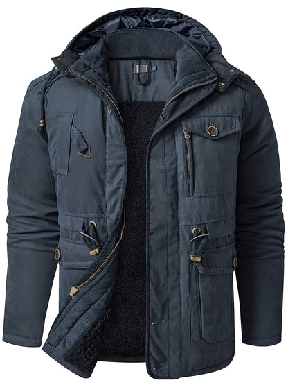 Nikolai | Herren Winterjacke mit Kapuze & Reißverschluss – Warm, Bequem & Stilvoll für Kalte Tage