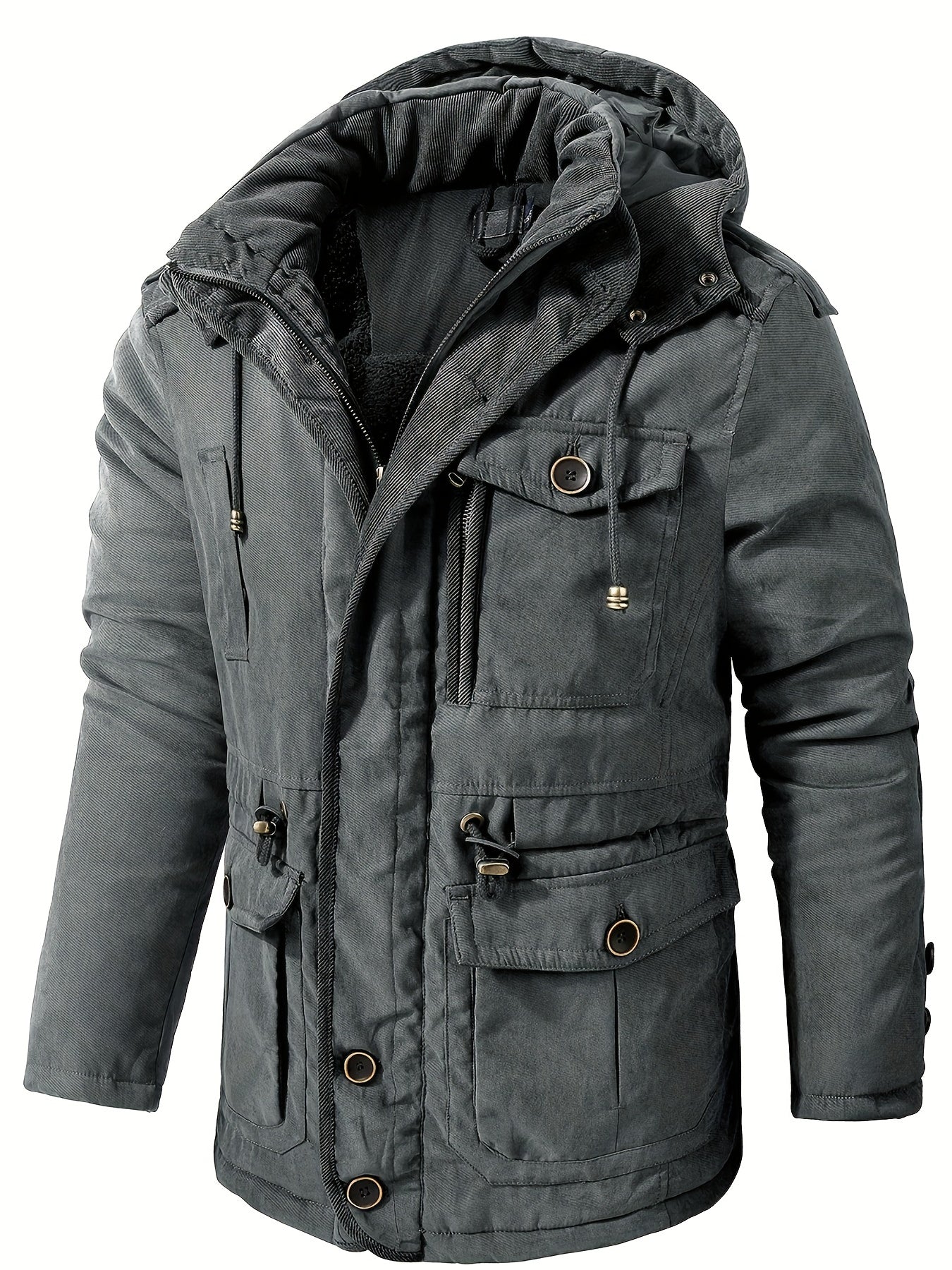 Nikolai | Herren Winterjacke mit Kapuze & Reißverschluss – Warm, Bequem & Stilvoll für Kalte Tage