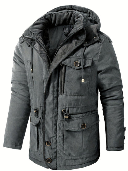 Nikolai | Herren Winterjacke mit Kapuze & Reißverschluss – Warm, Bequem & Stilvoll für Kalte Tage