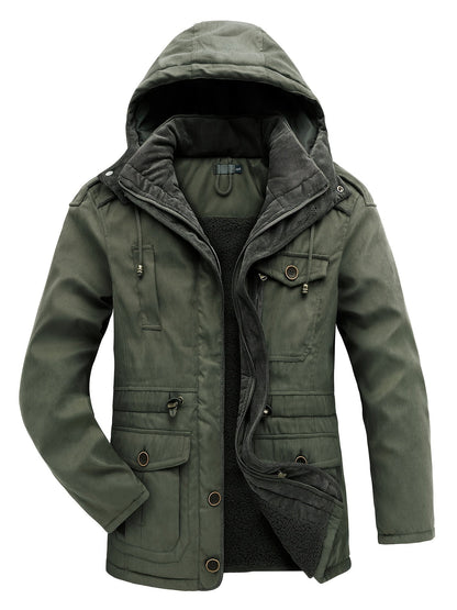 Nikolai | Herren Winterjacke mit Kapuze & Reißverschluss – Warm, Bequem & Stilvoll für Kalte Tage