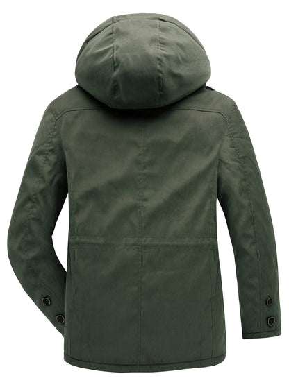 Nikolai | Herren Winterjacke mit Kapuze & Reißverschluss – Warm, Bequem & Stilvoll für Kalte Tage