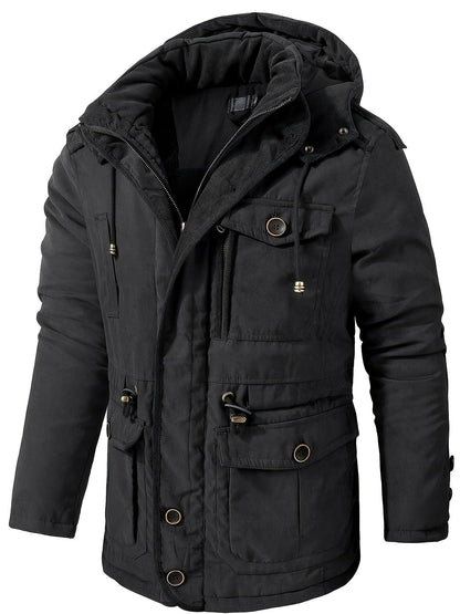Nikolai | Herren Winterjacke mit Kapuze & Reißverschluss – Warm, Bequem & Stilvoll für Kalte Tage