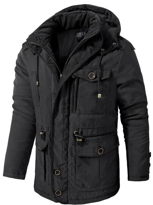 Nikolai | Herren Winterjacke mit Kapuze & Reißverschluss – Warm, Bequem & Stilvoll für Kalte Tage