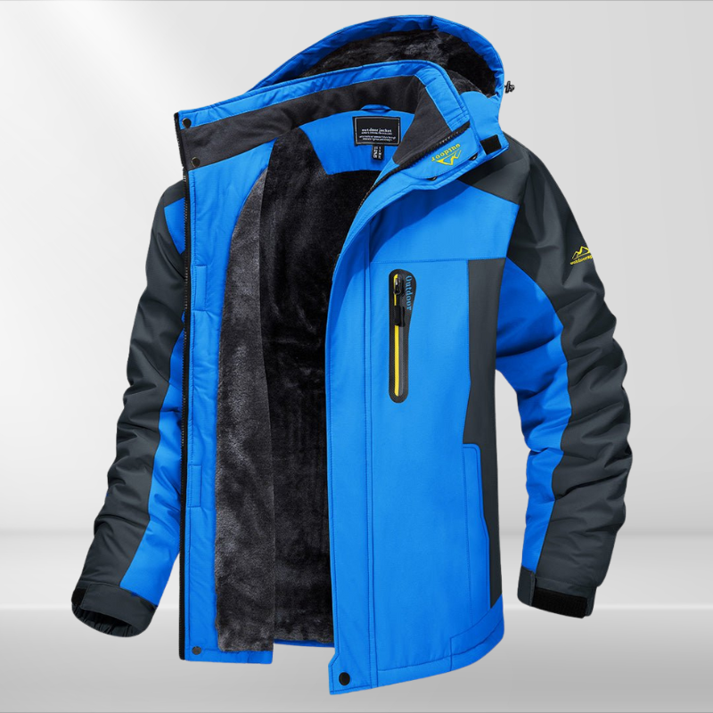 Micah | Herren Zweifarbige Winterjacke mit Kapuze – Wasserdicht, Warm & Stilvoll für Kalte Tage