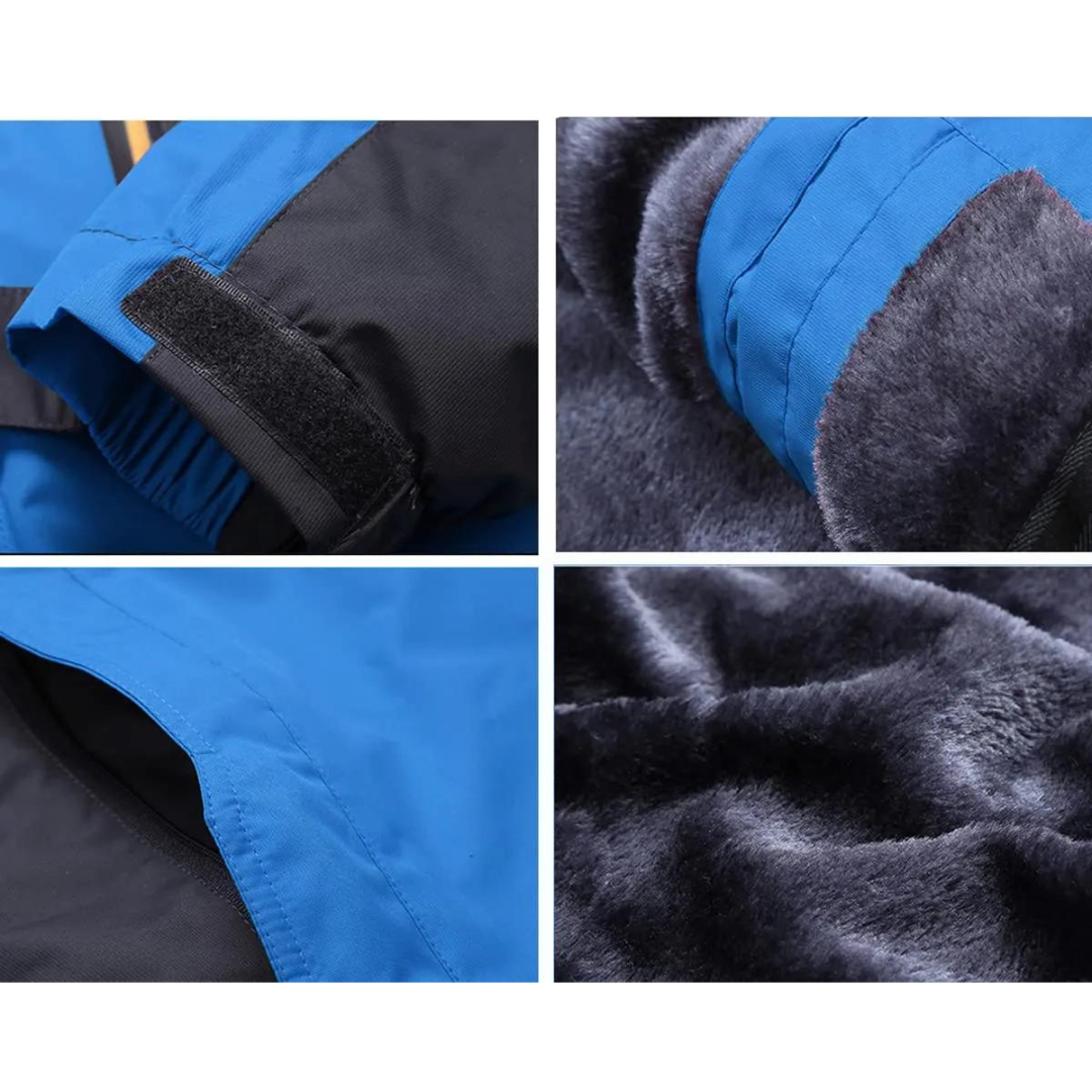 Micah | Herren Zweifarbige Winterjacke mit Kapuze – Wasserdicht, Warm & Stilvoll für Kalte Tage