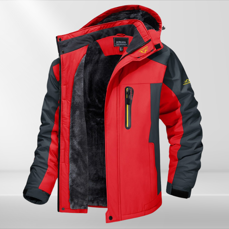Micah | Herren Zweifarbige Winterjacke mit Kapuze – Wasserdicht, Warm & Stilvoll für Kalte Tage