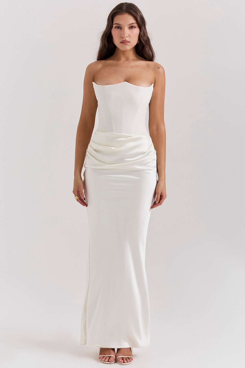 Elegantes Trägerloses Damen Maxikleid – Femininer Glamour & Zeitlose Eleganz