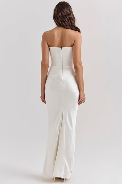 Elegantes Trägerloses Damen Maxikleid – Femininer Glamour & Zeitlose Eleganz