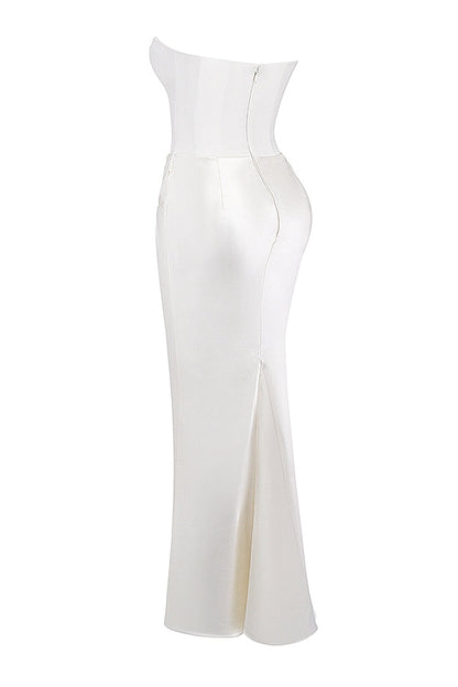 Elegantes Trägerloses Damen Maxikleid – Femininer Glamour & Zeitlose Eleganz