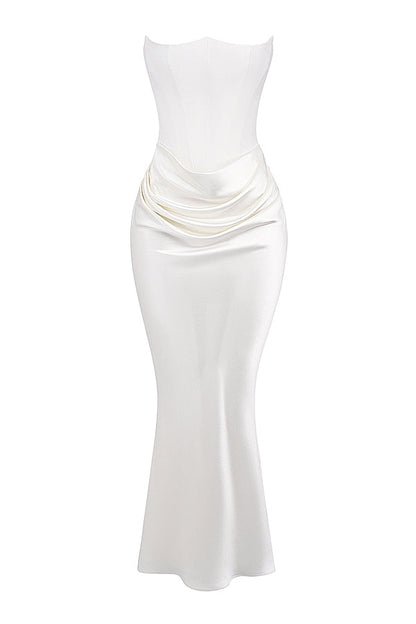 Elegantes Trägerloses Damen Maxikleid – Femininer Glamour & Zeitlose Eleganz