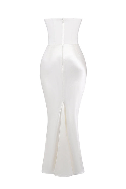 Elegantes Trägerloses Damen Maxikleid – Femininer Glamour & Zeitlose Eleganz