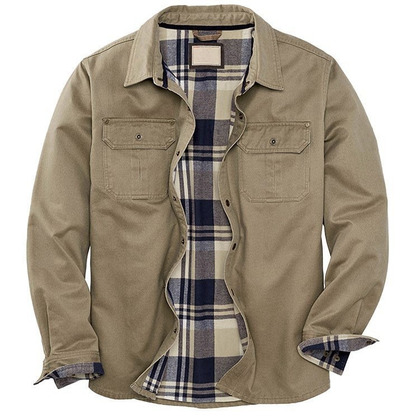 Lucian | Herren Gefüttertes Flanell Overshirt – Moderne Hemdjacke mit Brusttaschen & Weichem Innenfutter