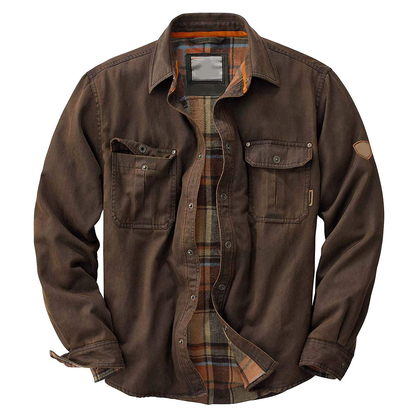 Lucian | Herren Gefüttertes Flanell Overshirt – Moderne Hemdjacke mit Brusttaschen & Weichem Innenfutter