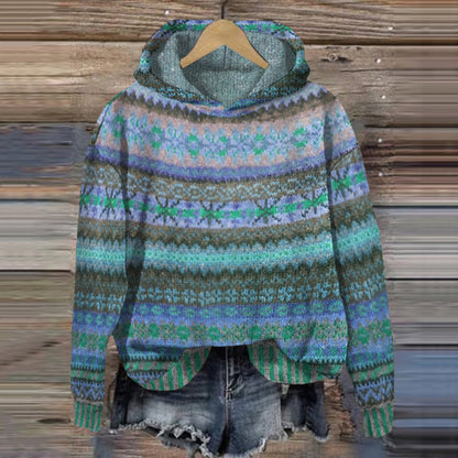 Lässiger Gemusterter Damen Hoodie – Stylisch, Komfortabel & Urban