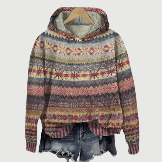 Lässiger Gemusterter Damen Hoodie – Stylisch, Komfortabel & Urban