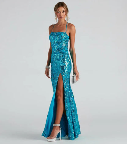 Evening Glam | Elegantes Damen Abendkleid mit Schlitz