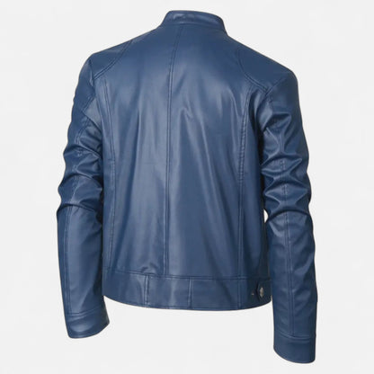 Robin | Herren Lederoptik Jacke mit Reißverschluss – Stilvolle Übergangsjacke im Biker-Design für Herbst & Winter