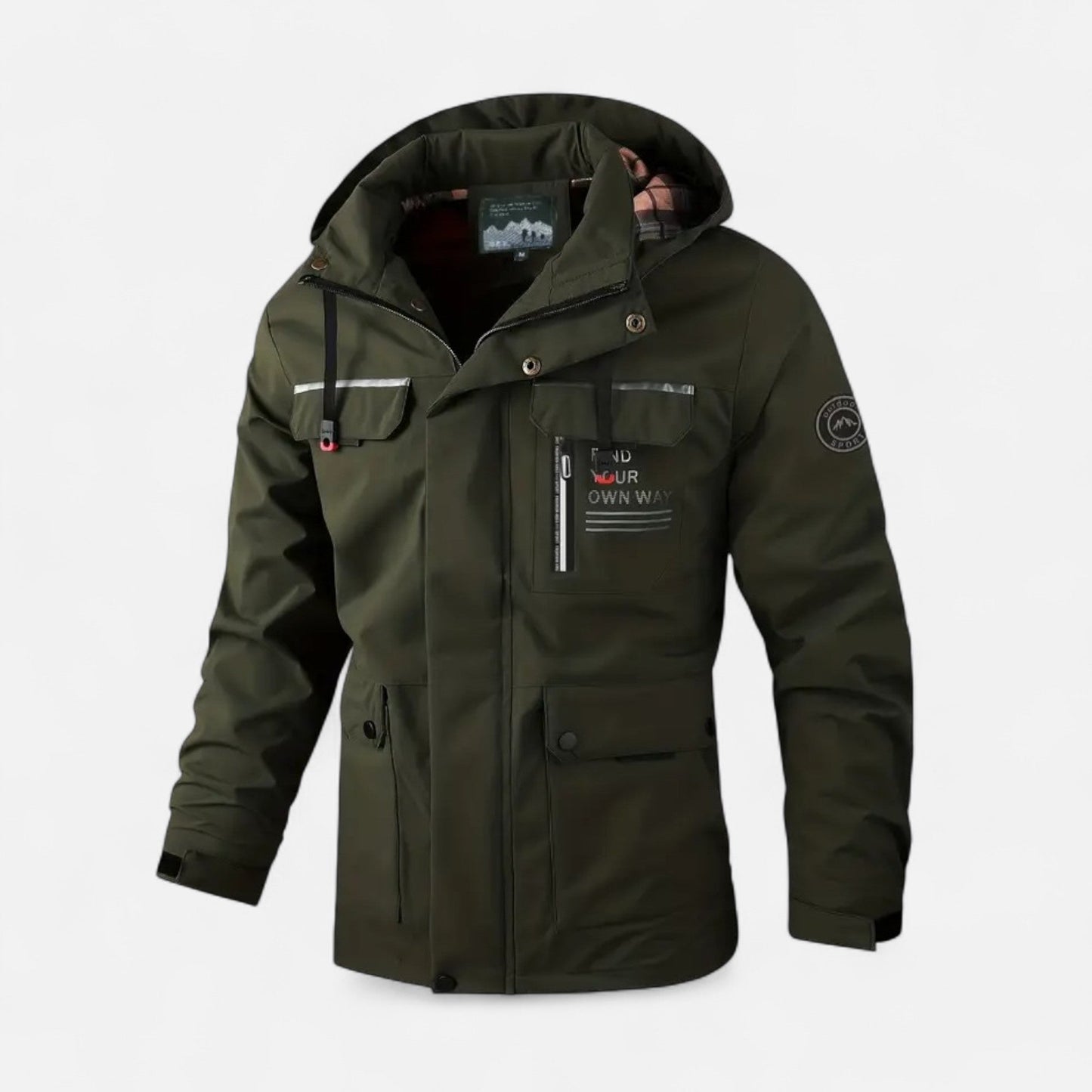 Rainer | Herren Winddichte Softshelljacke mit Kapuze – Leichte Übergangsjacke für Alltag, Outdoor & Freizeit