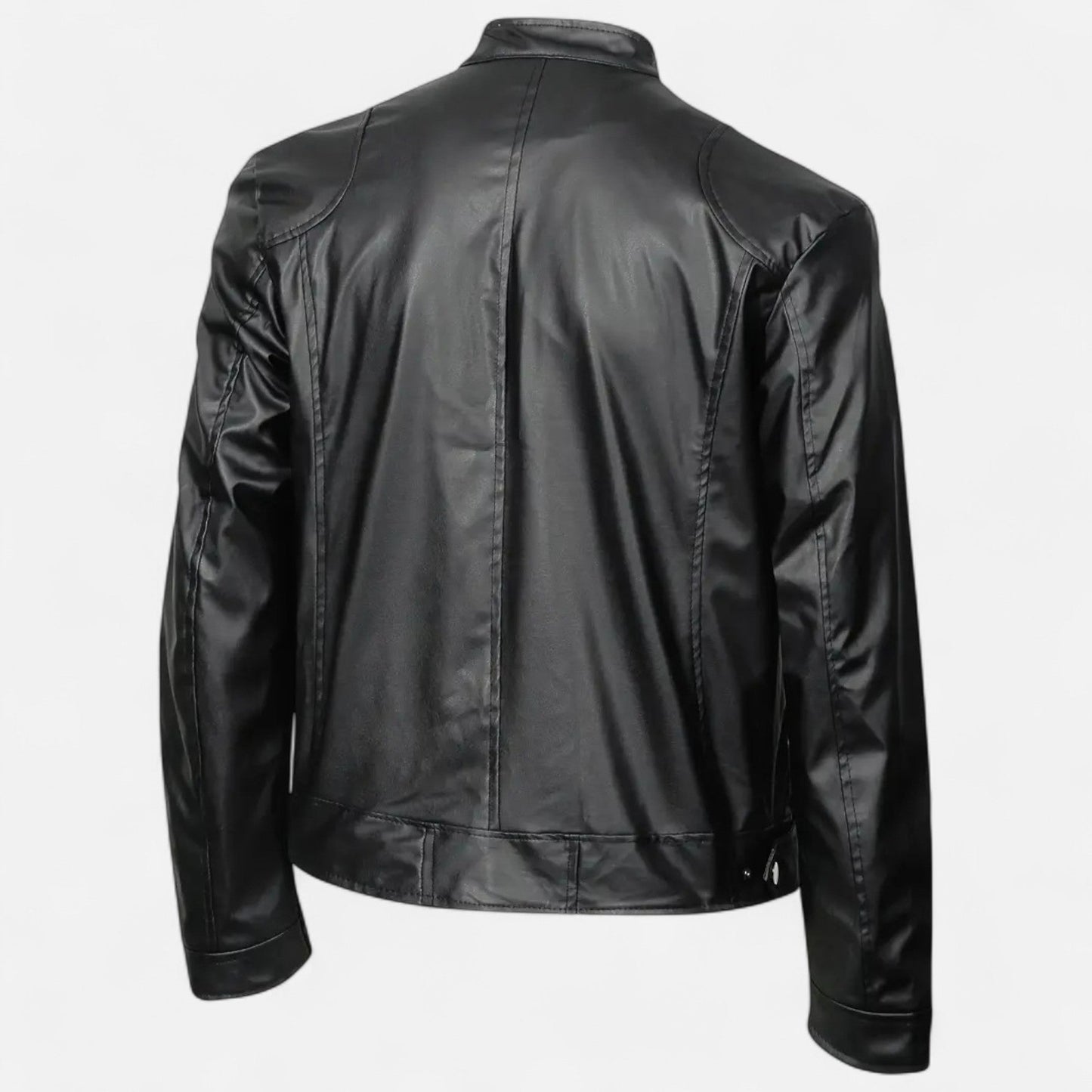 Robin | Herren Lederoptik Jacke mit Reißverschluss – Stilvolle Übergangsjacke im Biker-Design für Herbst & Winter