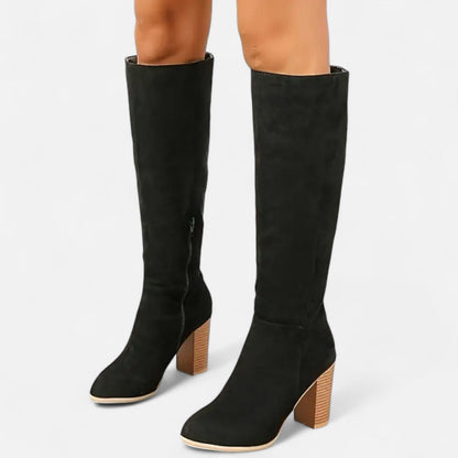 Damen Langstiefel | Elegante Reitstiefel in Hellbraun