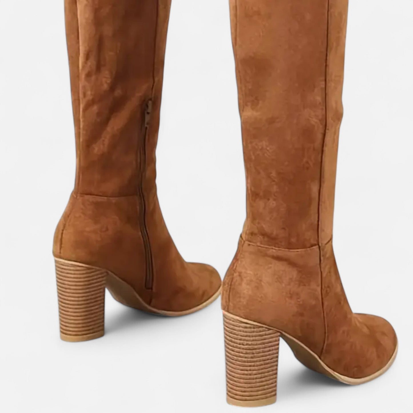 Damen Langstiefel | Elegante Reitstiefel in Hellbraun