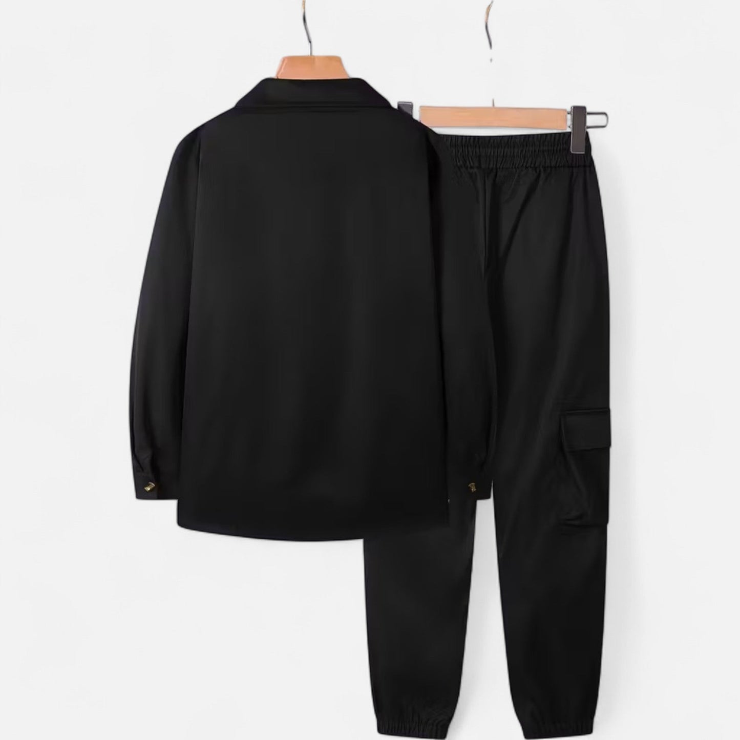 Ruben | Herren Workwear Set mit Hemdjacke & Jogginghose – Lässiges 2-Teiliges Outfit mit Taschen & Kordelzug für Alltag & Freizeit