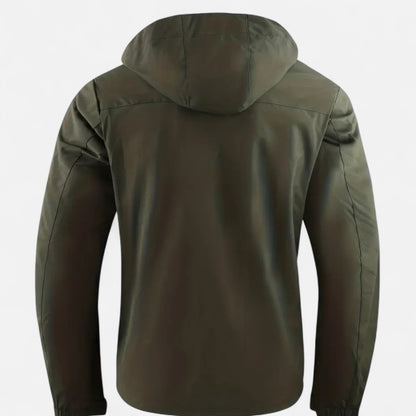 Rainer | Herren Winddichte Softshelljacke mit Kapuze – Leichte Übergangsjacke für Alltag, Outdoor & Freizeit