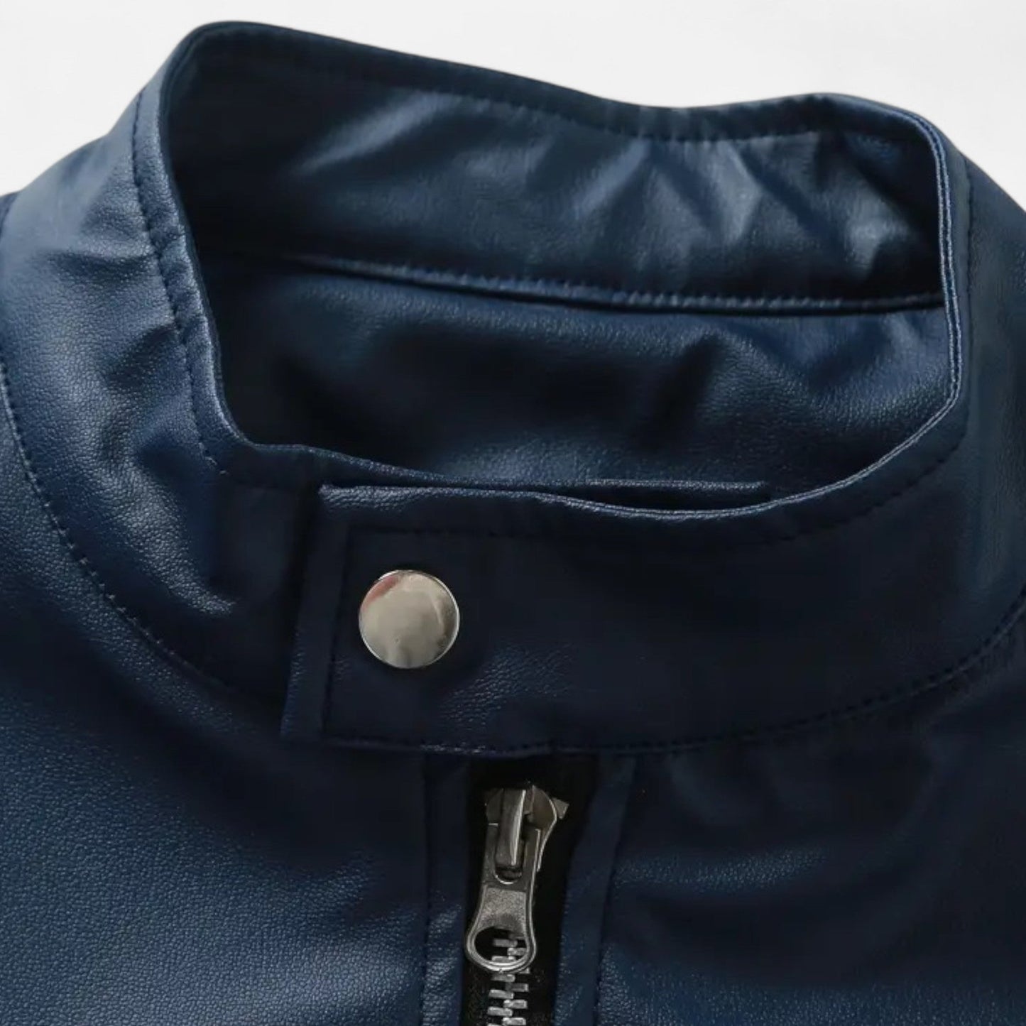 Robin | Herren Lederoptik Jacke mit Reißverschluss – Stilvolle Übergangsjacke im Biker-Design für Herbst & Winter