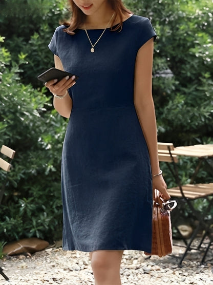 Damen Kurzarm-Sommerkleid mit lockerem Schnitt – Leichtes Freizeitkleid für Alltag und warme Tage