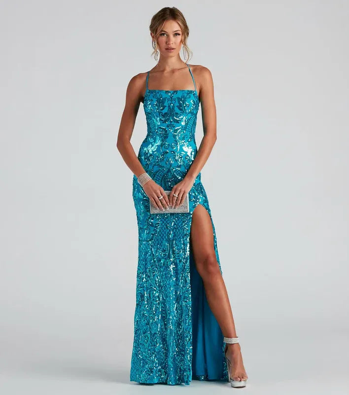 Evening Glam | Elegantes Damen Abendkleid mit Schlitz
