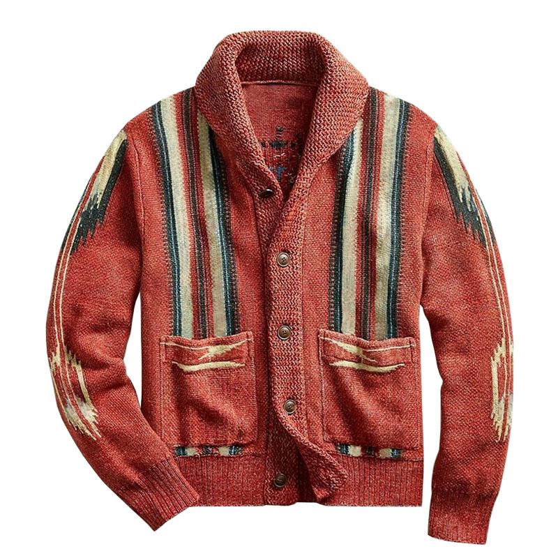 Vintage-Strickjacke für Herren | Rustikaler Stil & Warmer Komfort