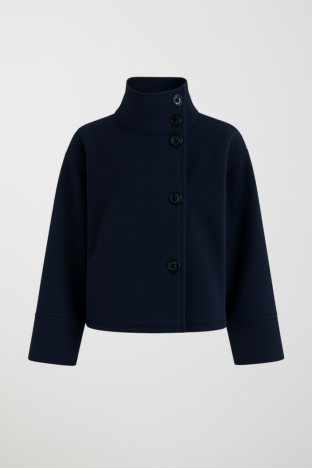 Elegante Damen Kurzjacke mit Stehkragen | Minimalistische Raffinesse für jeden Anlass