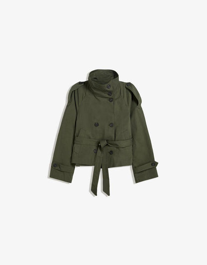 Kurztrenchcoat Damen mit Taillengürtel | Eleganter Übergangsstyle für City & Office
