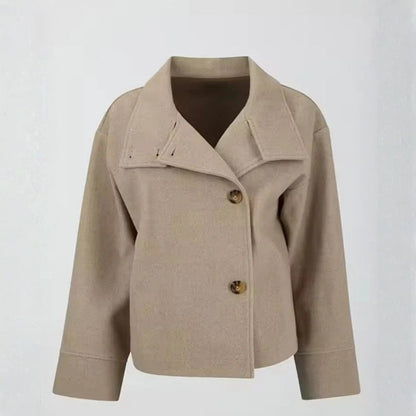 Damen Übergangsjacke mit hohem Kragen – Klassische Kurzjacke für Alltag und wechselnde