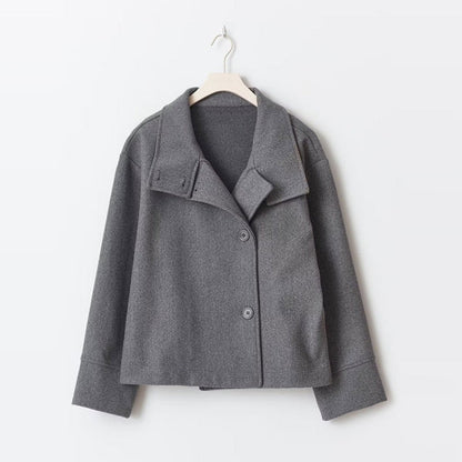 Damen Übergangsjacke mit hohem Kragen – Klassische Kurzjacke für Alltag und wechselnde