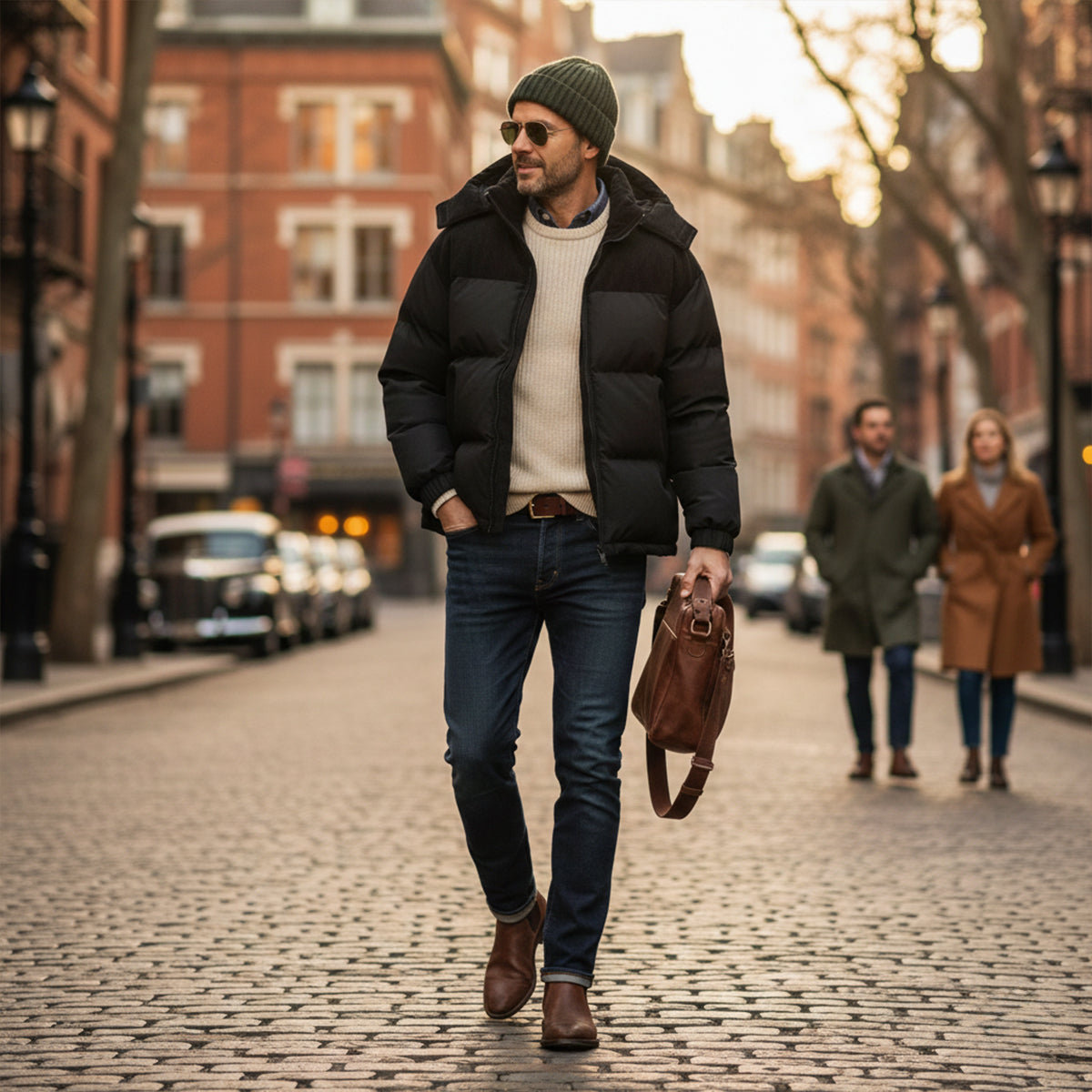 Gepolsterte Herren Winterjacke mit Kapuze – Warm, Funktional & Alltagsstark