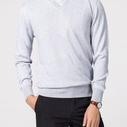 Herren Cashmere-Pullover mit V-Ausschnitt – Luxuriös, Weich & Zeitlos Elegant