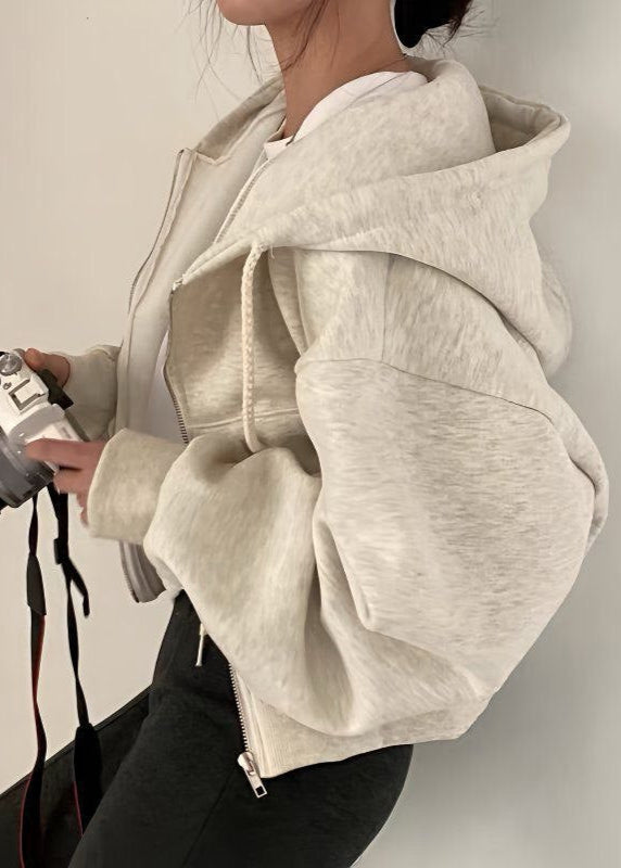 Damen Kapuzenjacke Verkürzte Form mit Reißverschluss – Lässig, Modern & Alltagstauglich