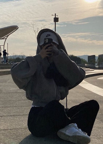 Damen Kapuzenjacke Verkürzte Form mit Reißverschluss – Lässig, Modern & Alltagstauglich