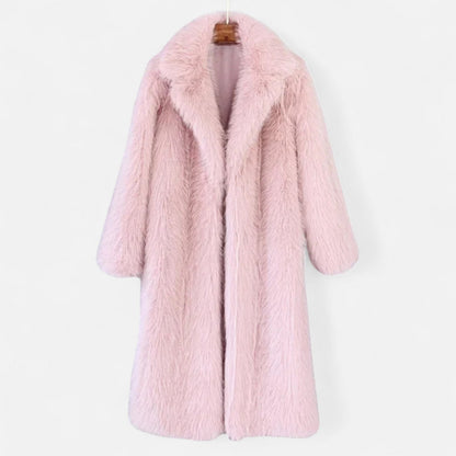 Damen Langer Faux-Fur Mantel | Eleganter Winter-Überwurf mit Kuschelfaktor