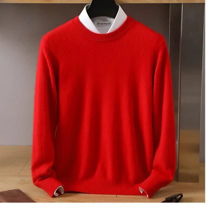 Kaschmir Strickpullover Herren | Rundhalsausschnitt für zeitlose Eleganz