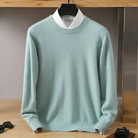 Kaschmir Strickpullover Herren | Rundhalsausschnitt für zeitlose Eleganz