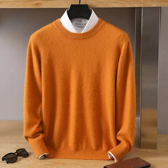 Kaschmir Strickpullover Herren | Rundhalsausschnitt für zeitlose Eleganz