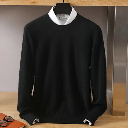 Kaschmir Strickpullover Herren | Rundhalsausschnitt für zeitlose Eleganz