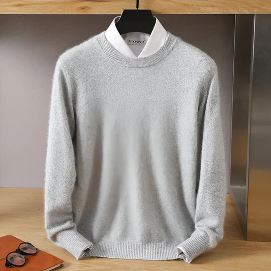 Kaschmir Strickpullover Herren | Rundhalsausschnitt für zeitlose Eleganz